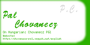 pal chovanecz business card