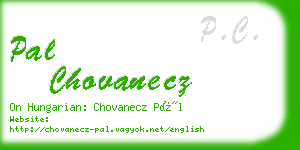 pal chovanecz business card